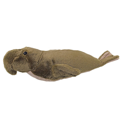 8in. brown/tan elephant seal plush.