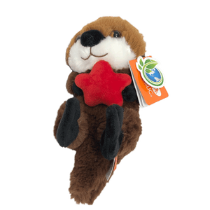 8" Sea Otter With Red Star Stuffed Animal